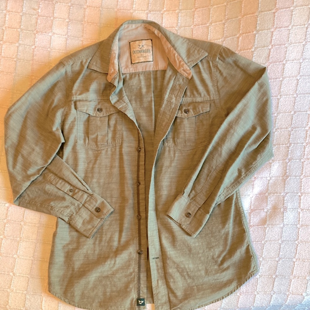 Mens long sleeve button down shirt